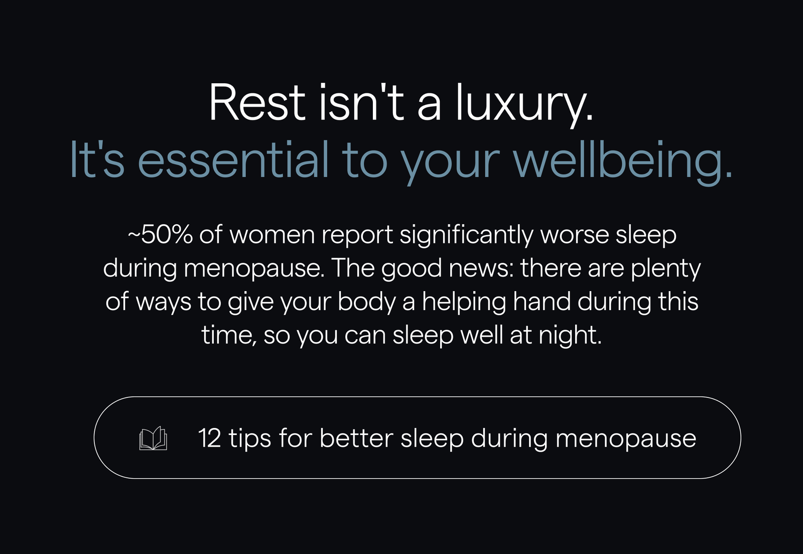 12 tips for better sleep