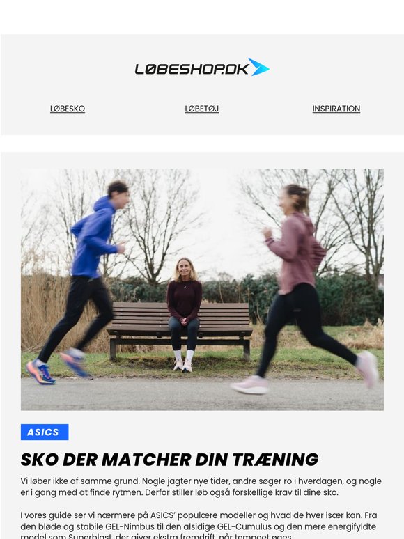 Løbesko der matcher din træning 👟