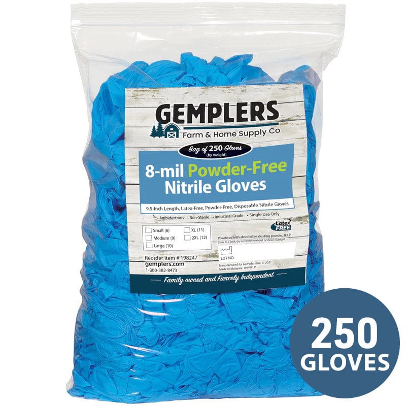 Gemplers 8-mil Nitrile Gloves | Bag of 250 Gloves