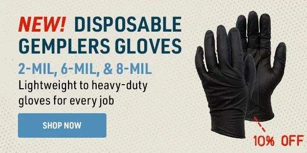 NEW! Disposable nitrile gloves from Gemplers. Shop now!