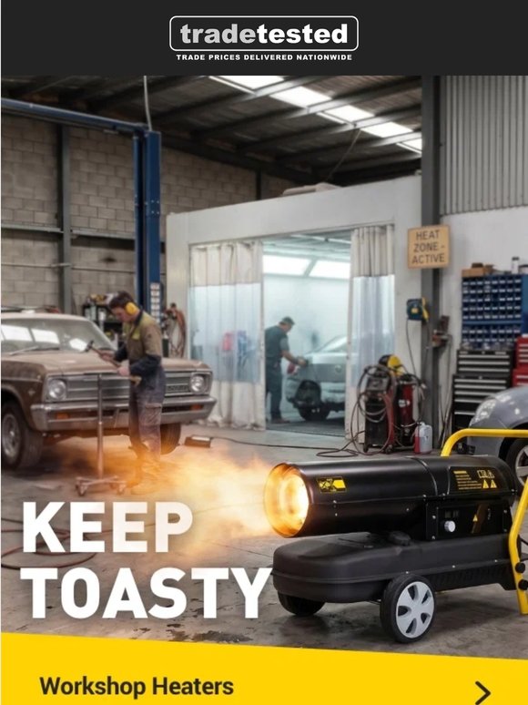 Stay warm & dry in the workshop 🔥