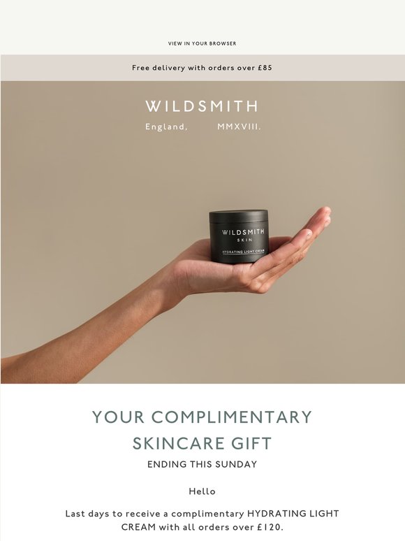 Last Days: Your complimentary £90 gift