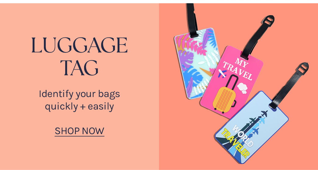 Identify your bags quickly + easily with our new Luggage Tags