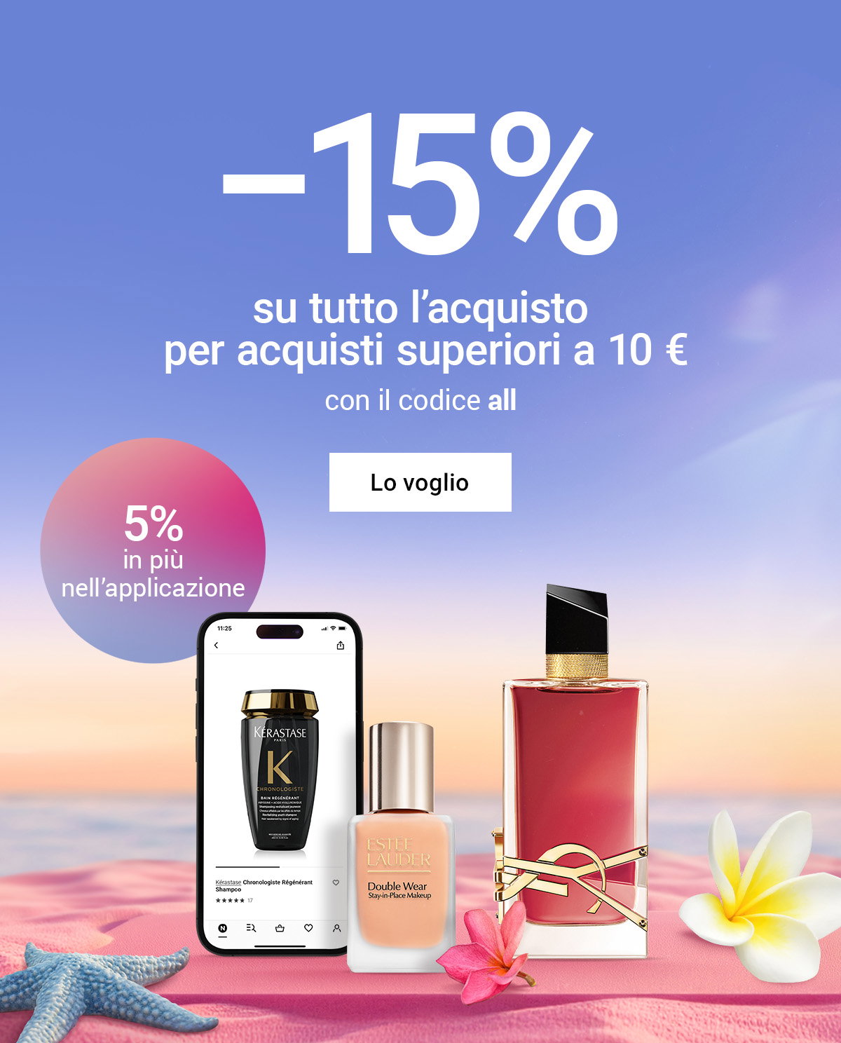 −15%
 su tutto l’acquisto