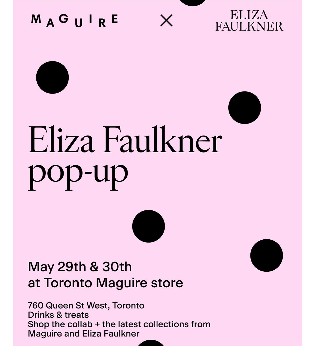 Maguire x Eliza Faulkner Pop-Up Announcement