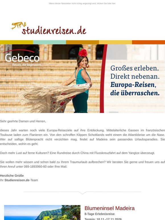 Zeit für Ihr schönstes Reise-Erlebnis.