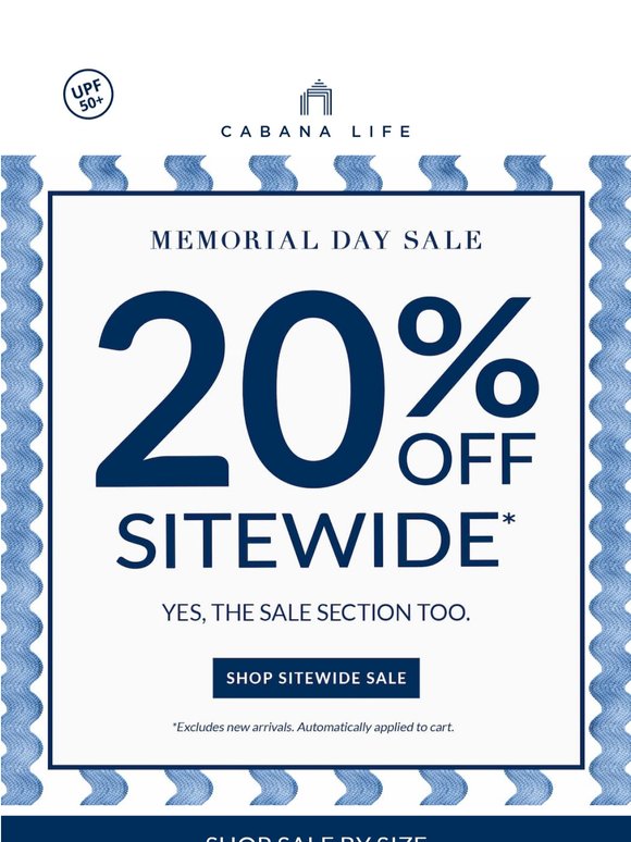 🎇 MEMORIAL DAY SALE: 20% OFF SITEWIDE 🎇