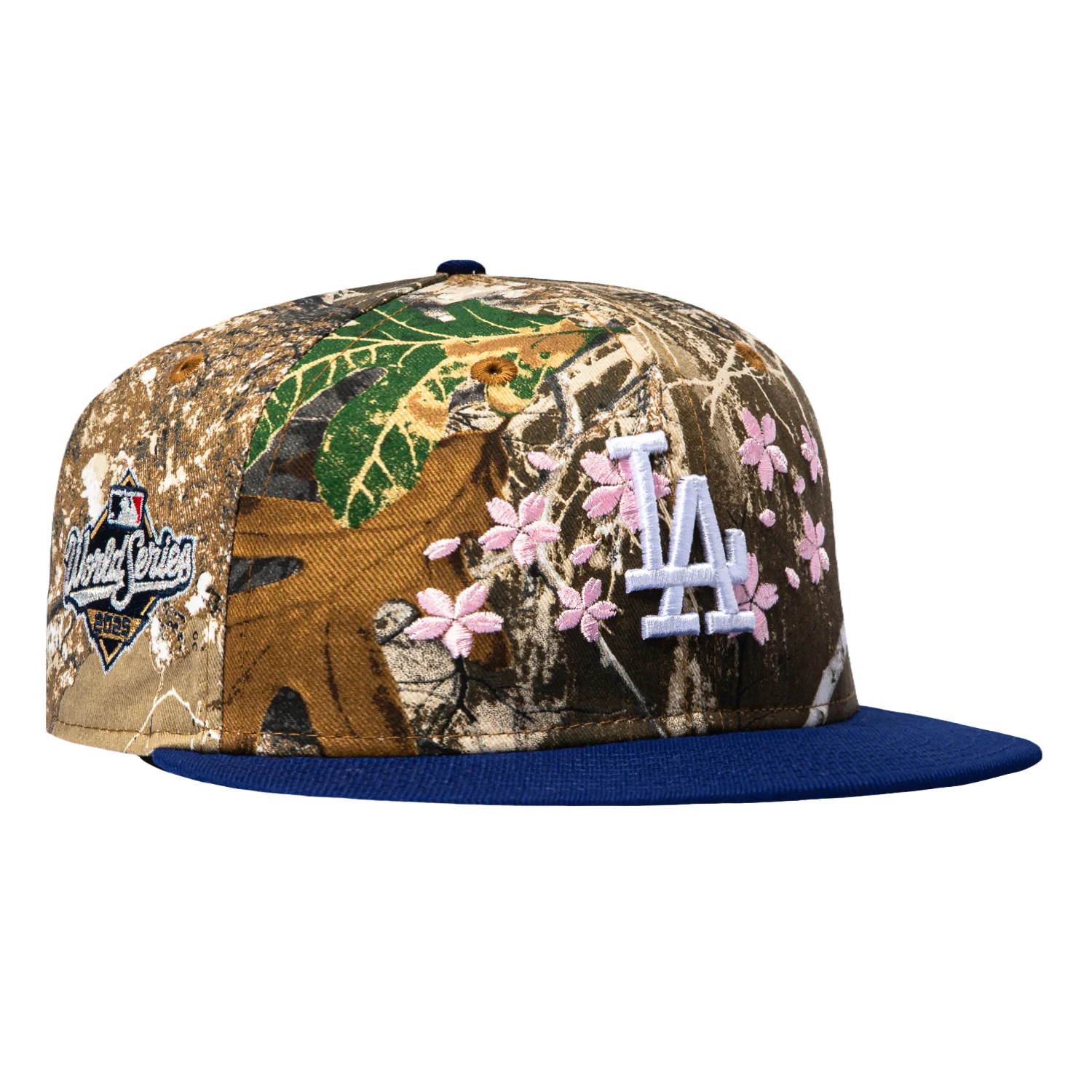 Image of New Era 59Fifty Los Angeles Dodgers 2025 World Series Patch Blossom Hat - Realtree, Royal