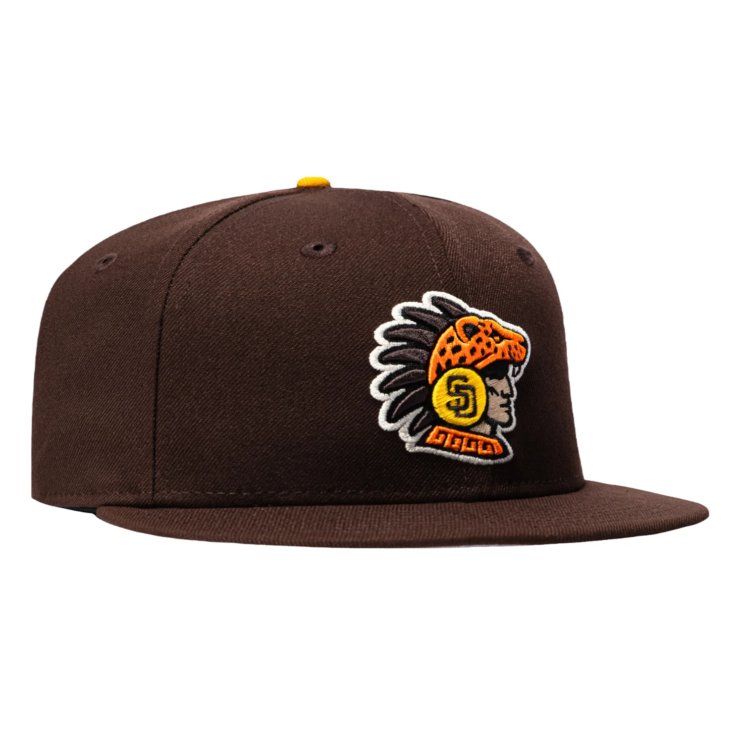 Image of New Era 59Fifty San Diego Padres 2026 Mexico Series Logo Hat - Brown