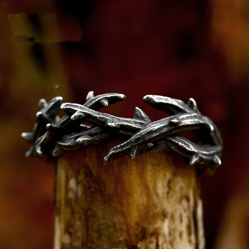 Image of Vintage Jesus Crown of Thorns Stainless Steel Ring