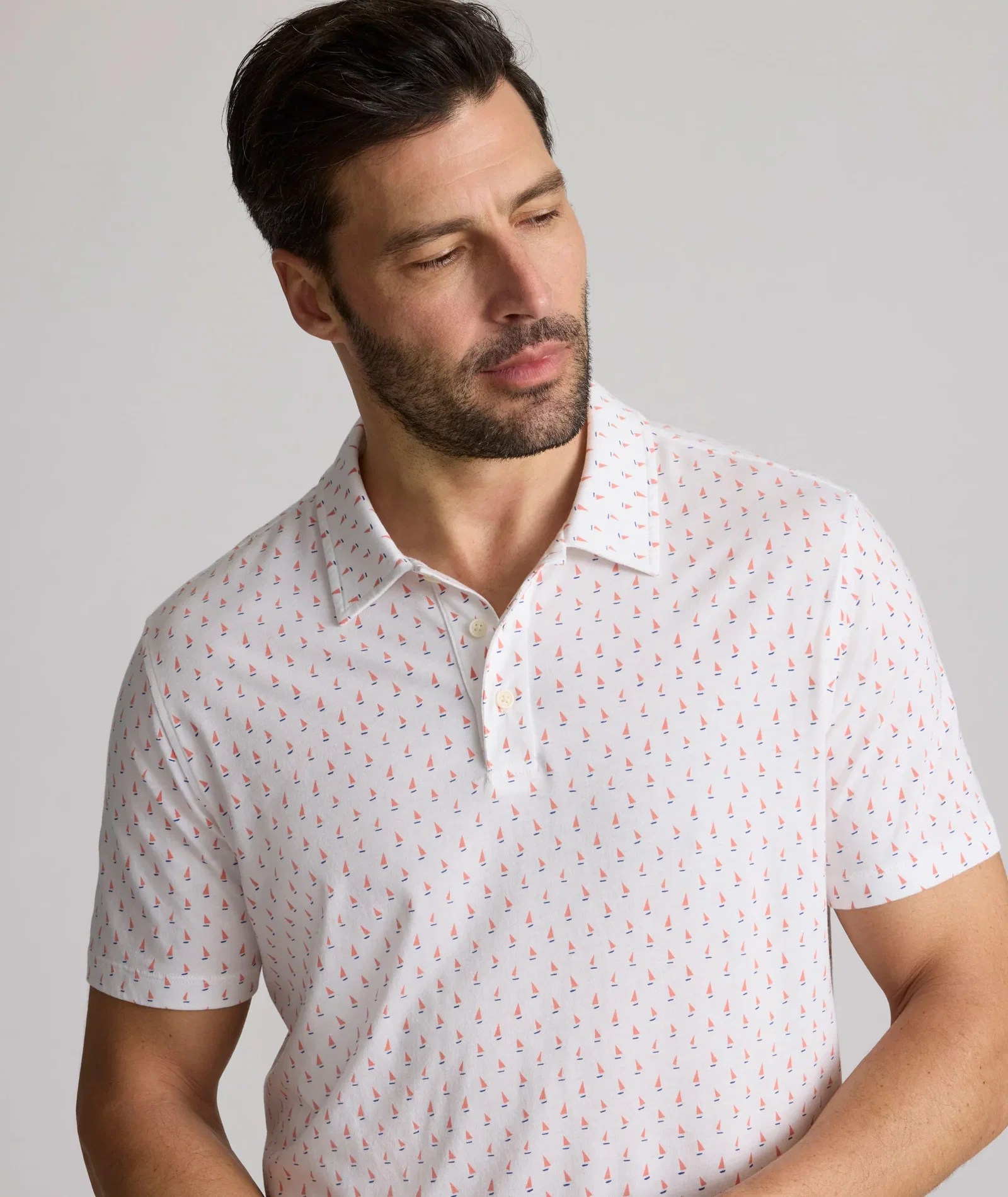 Image of Printed Jersey Performance Polo