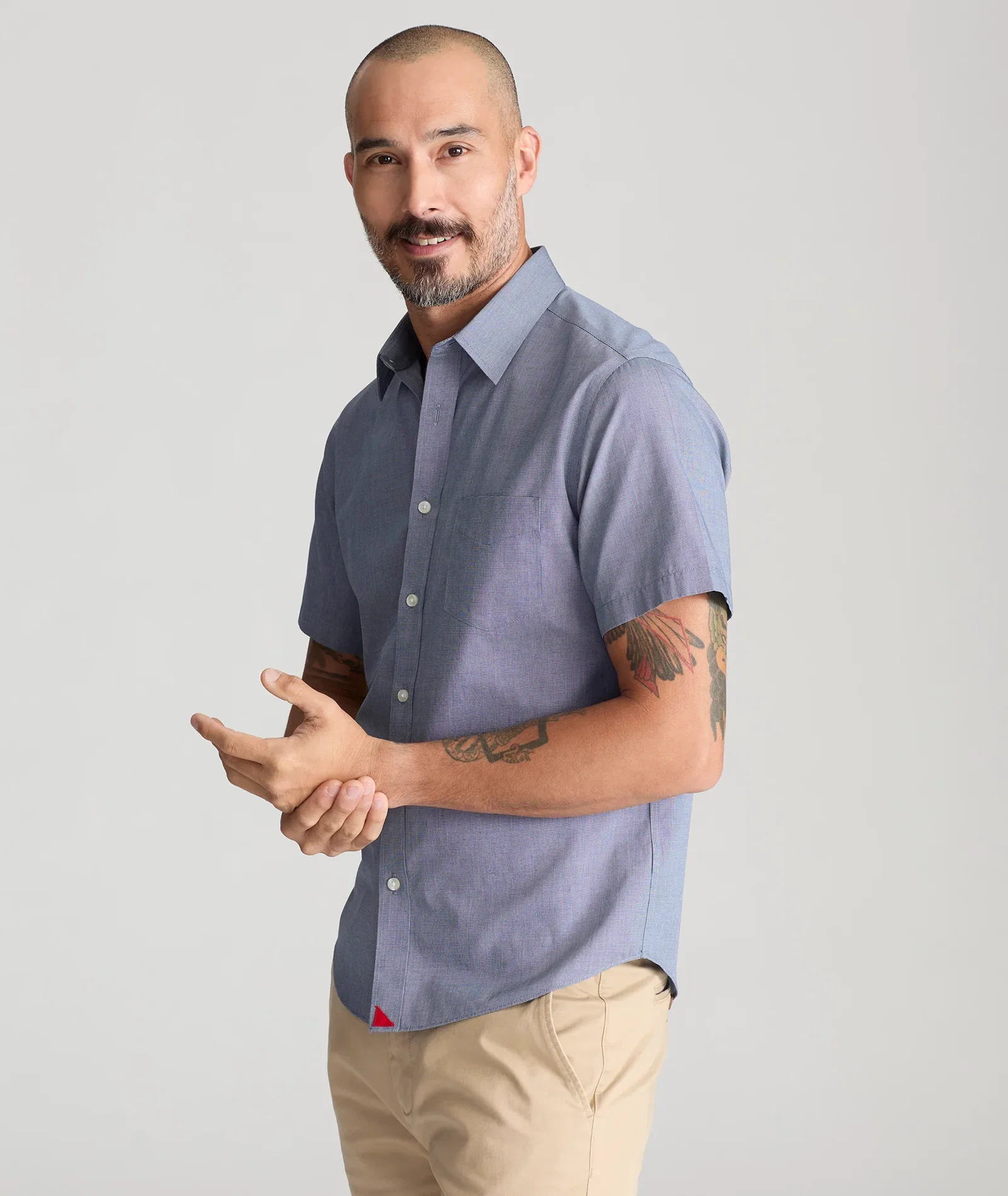 Image of Wrinkle-Free Short-Sleeve Petrus Shirt