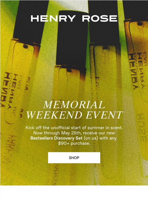 Your Memorial Weekend surprise…