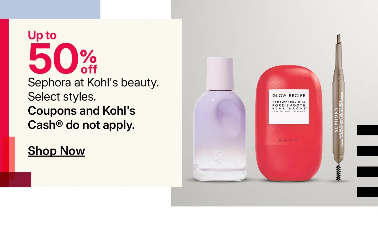 up to 50% off sephora at kohl's beauty
