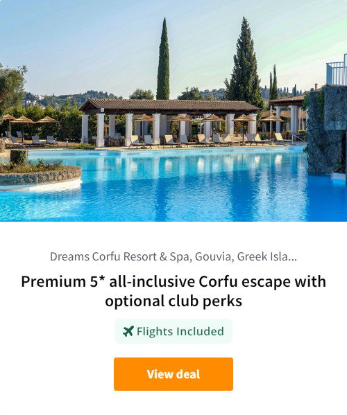 Premium 5* all-inclusive Corfu escape with optional club perks