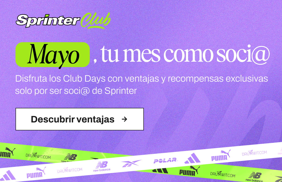 Sprinter Club banner promocional de mayo botón descubrir ventajas