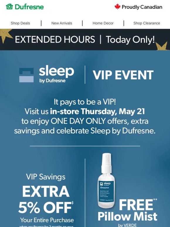 VIP Sleep Event 😻 FREE Lifestyle Base** with min. purchase.