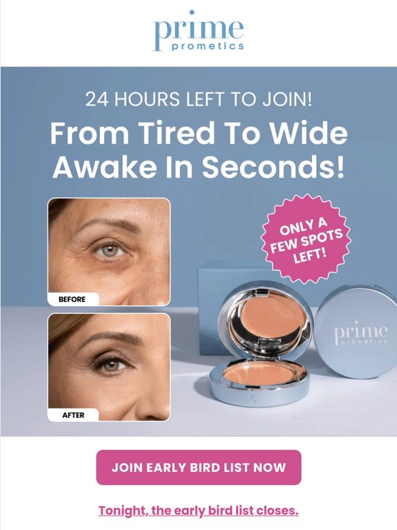From tired to wide awake in seconds