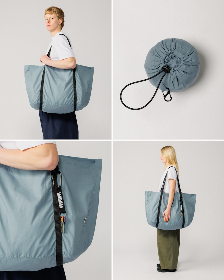 Oversized Packable Tote - Dusty Blue