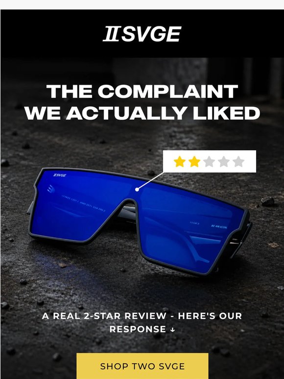 We got a 2 star review 👀
