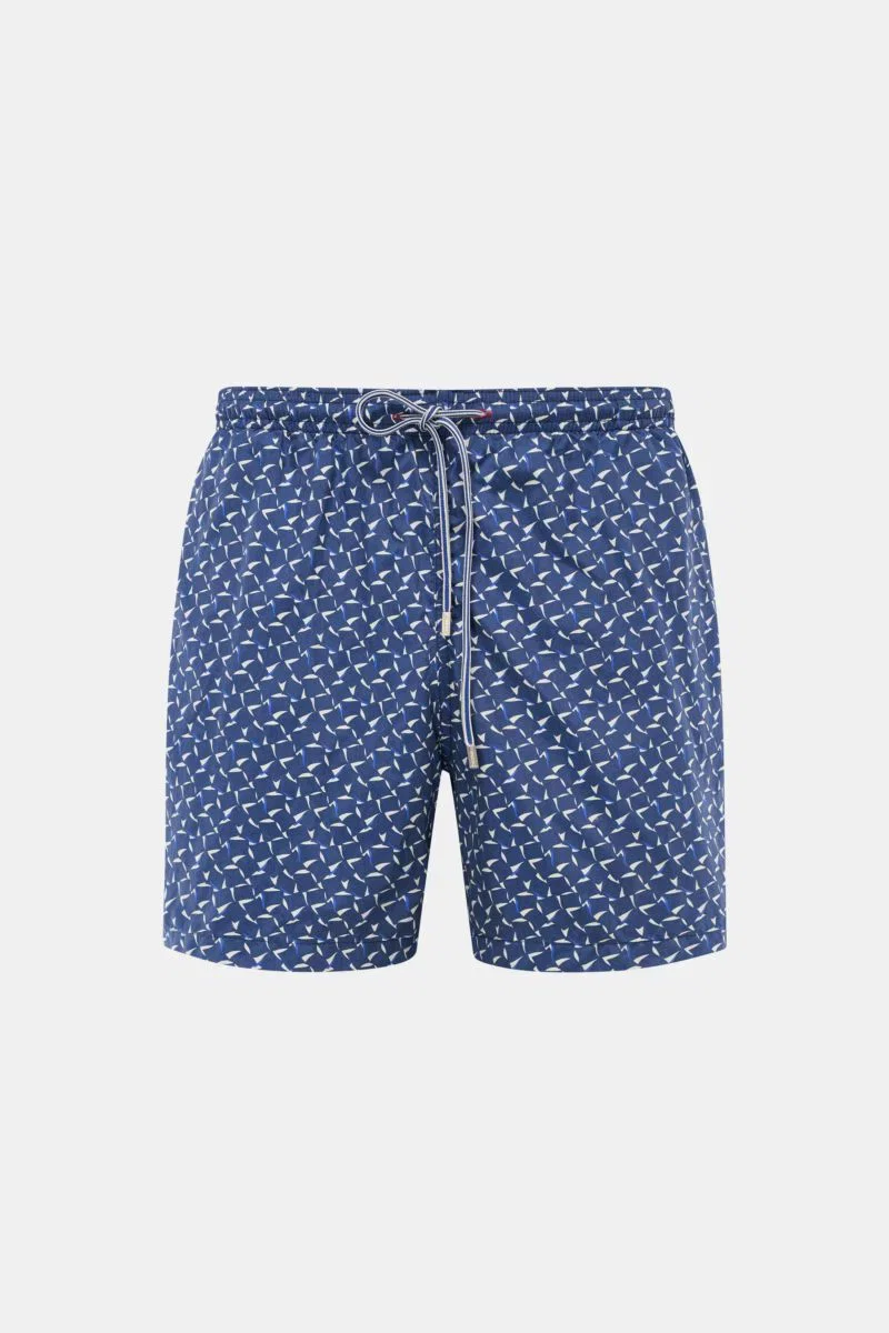 Badeshorts navy/hellgrau gemustert