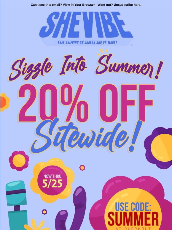 20% OFF SITEWIDE! 🌭 At SheVibe!