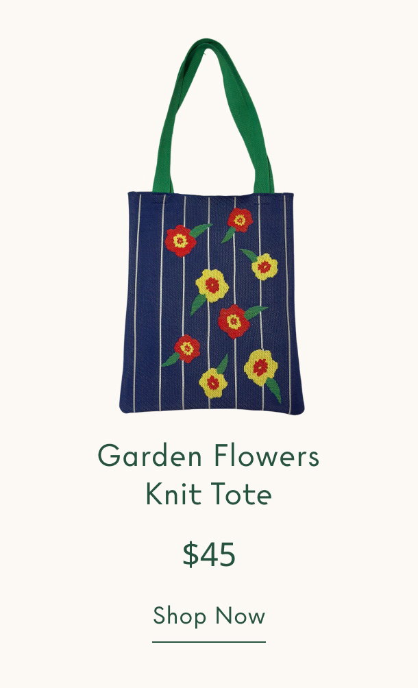 floral garden tote bag