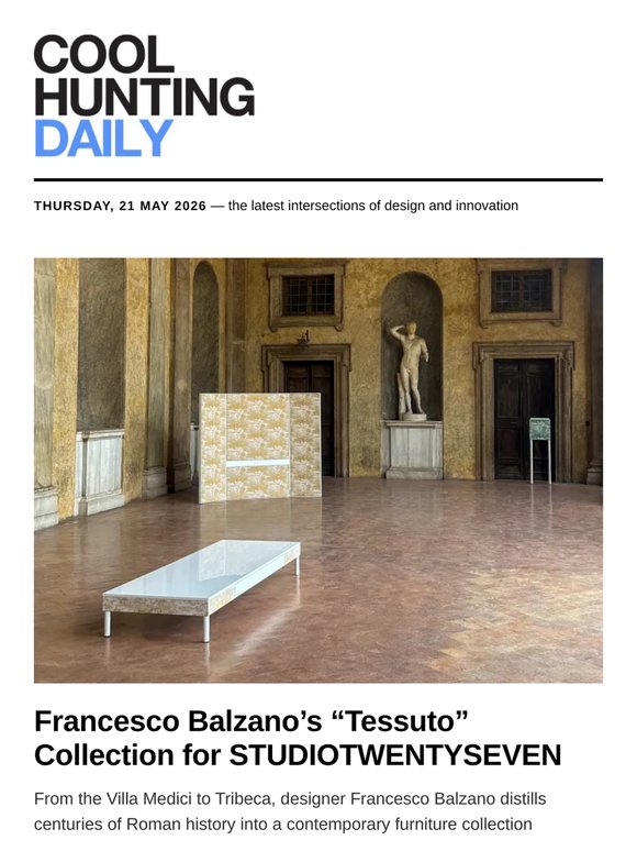 From the Villa Medici to Tribeca, designer Francesco Balzano distills centuries of Roman history into a contemporary furniture collection