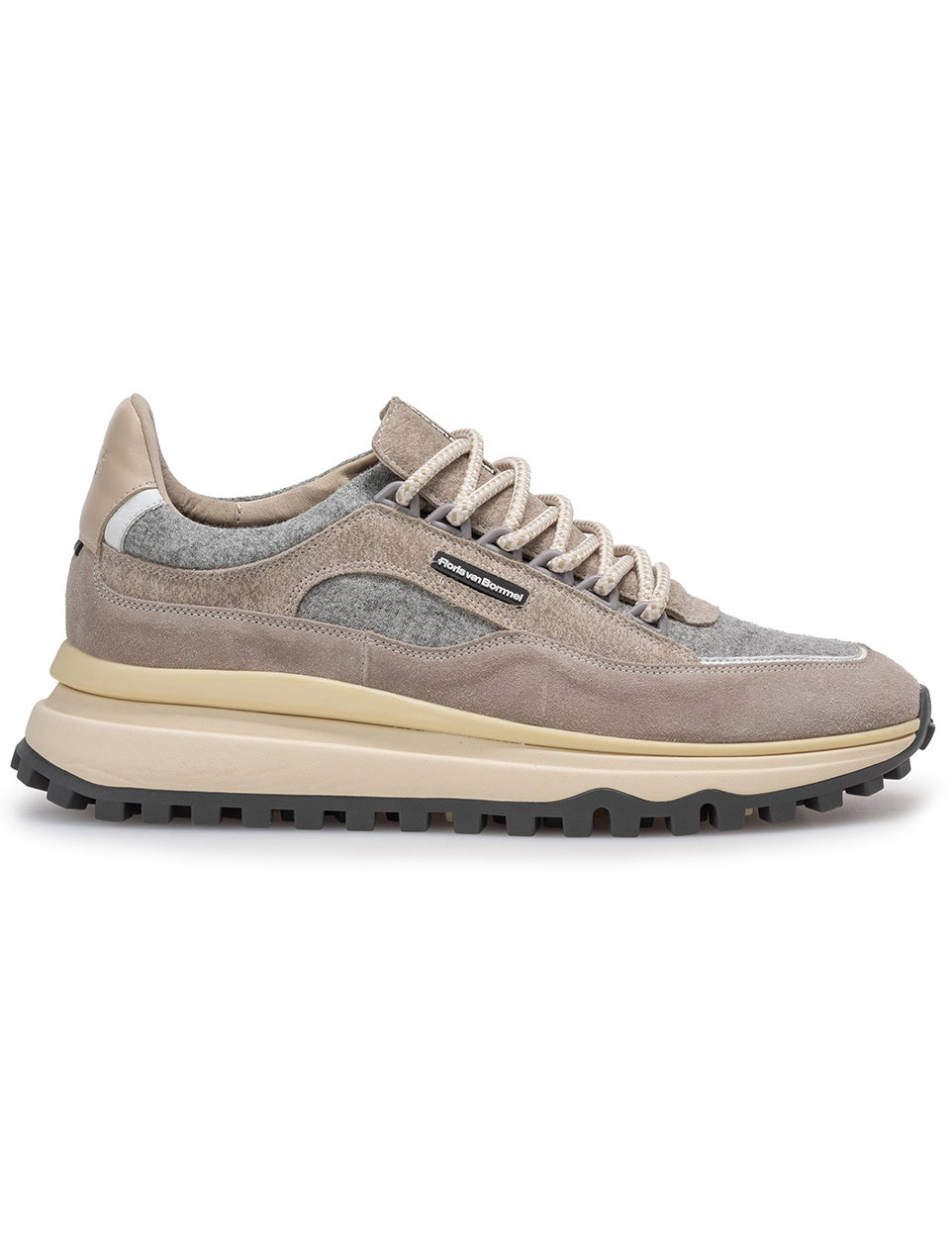 Sneaker Van Bommel De Gripper grijs ronde veter