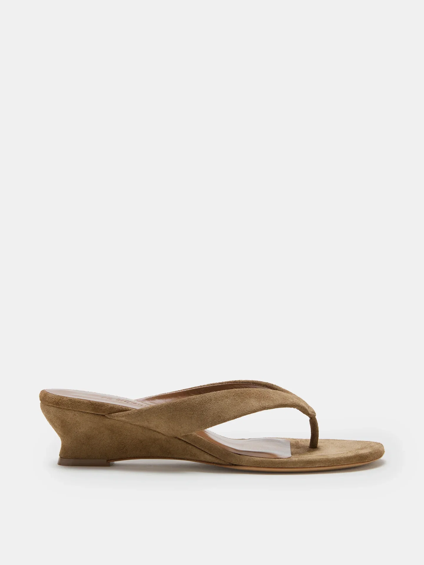 Image of Micro Wedge Thong / Taupe Suede