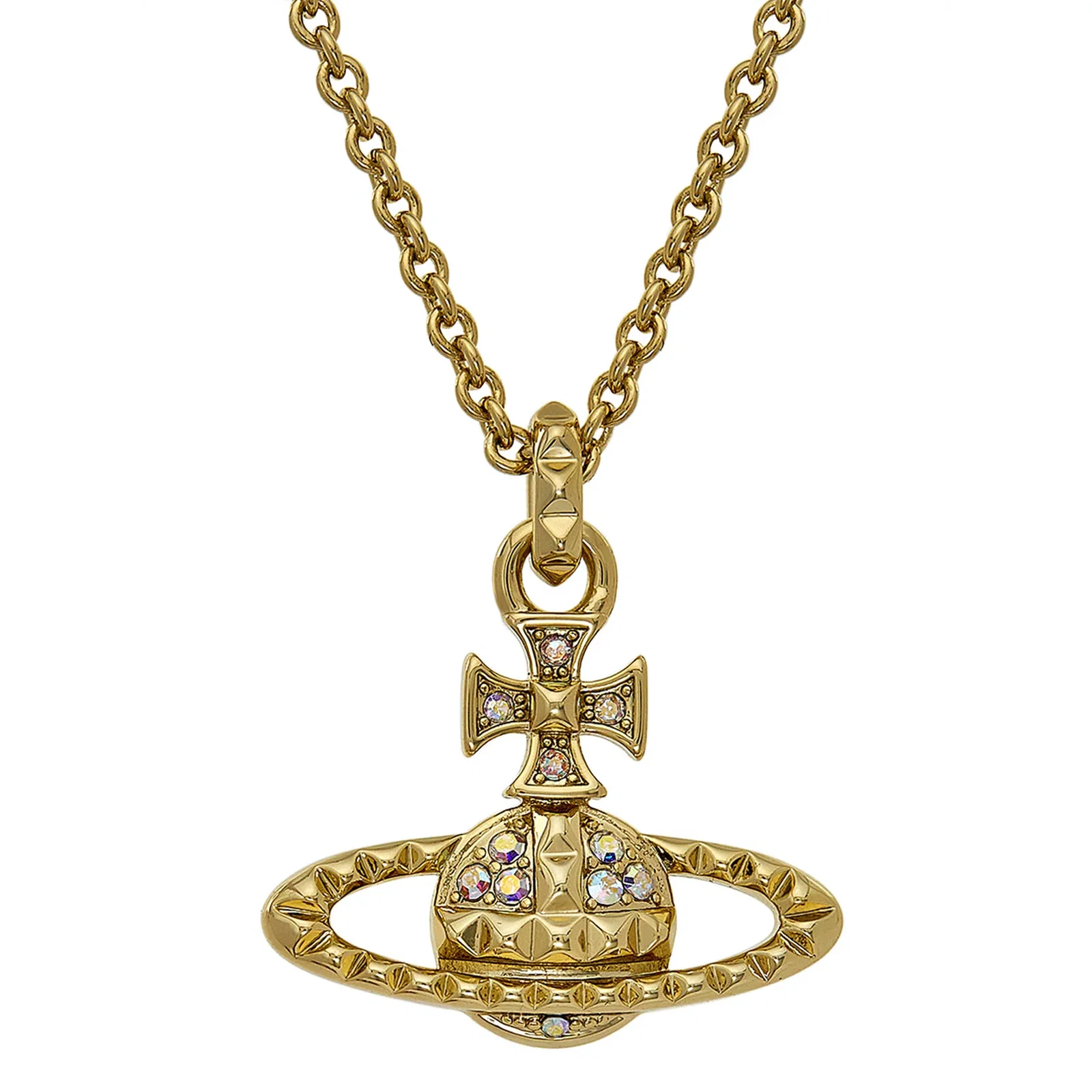 Image of Vivienne Westwood Mayfair Bas Relief Pendant, Gold Plated
