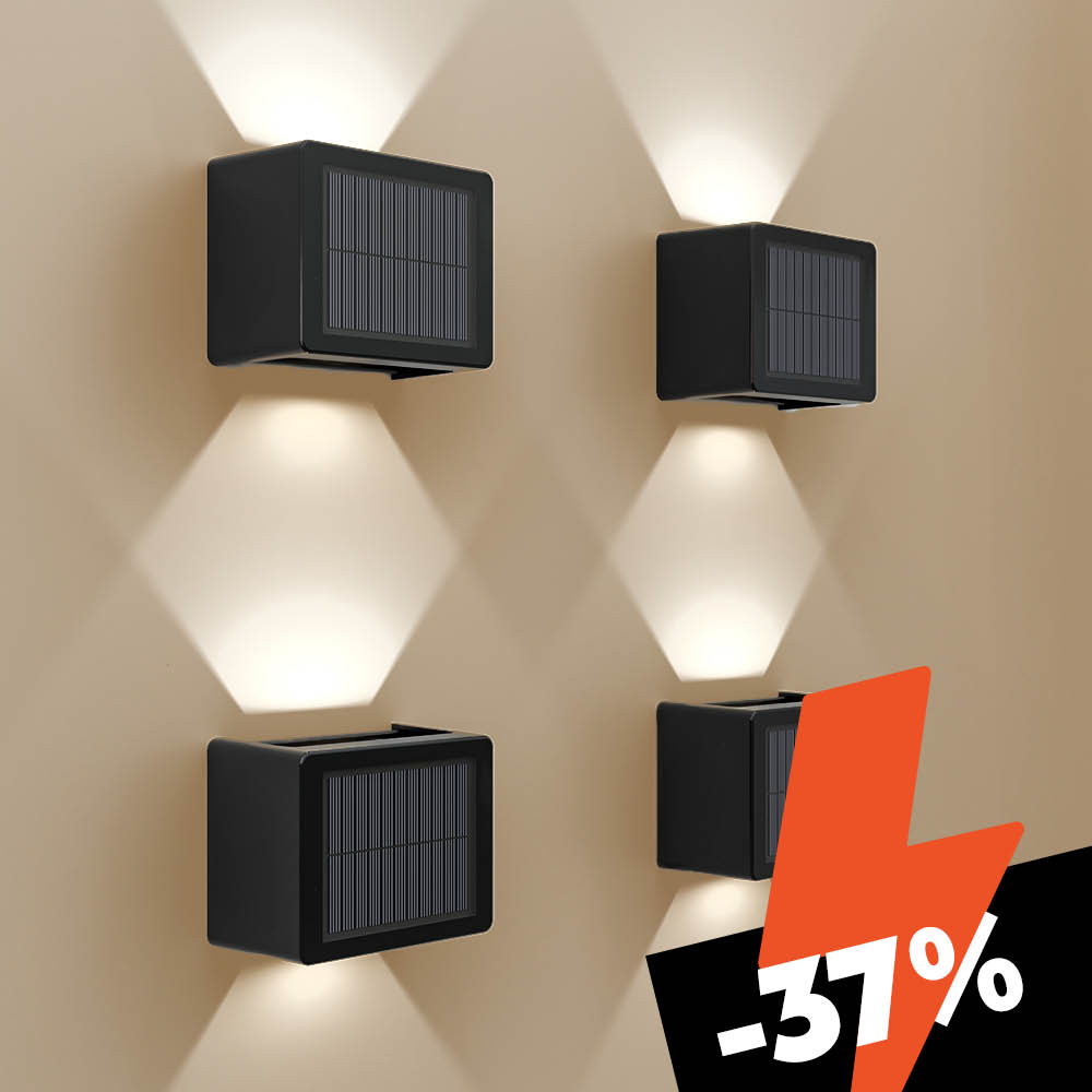 Louis set of 4 solar wall lights