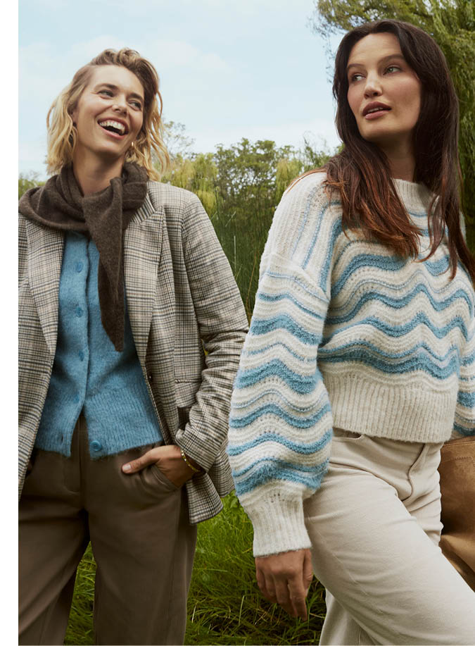 Textured Wave Stitch Knit Jumper