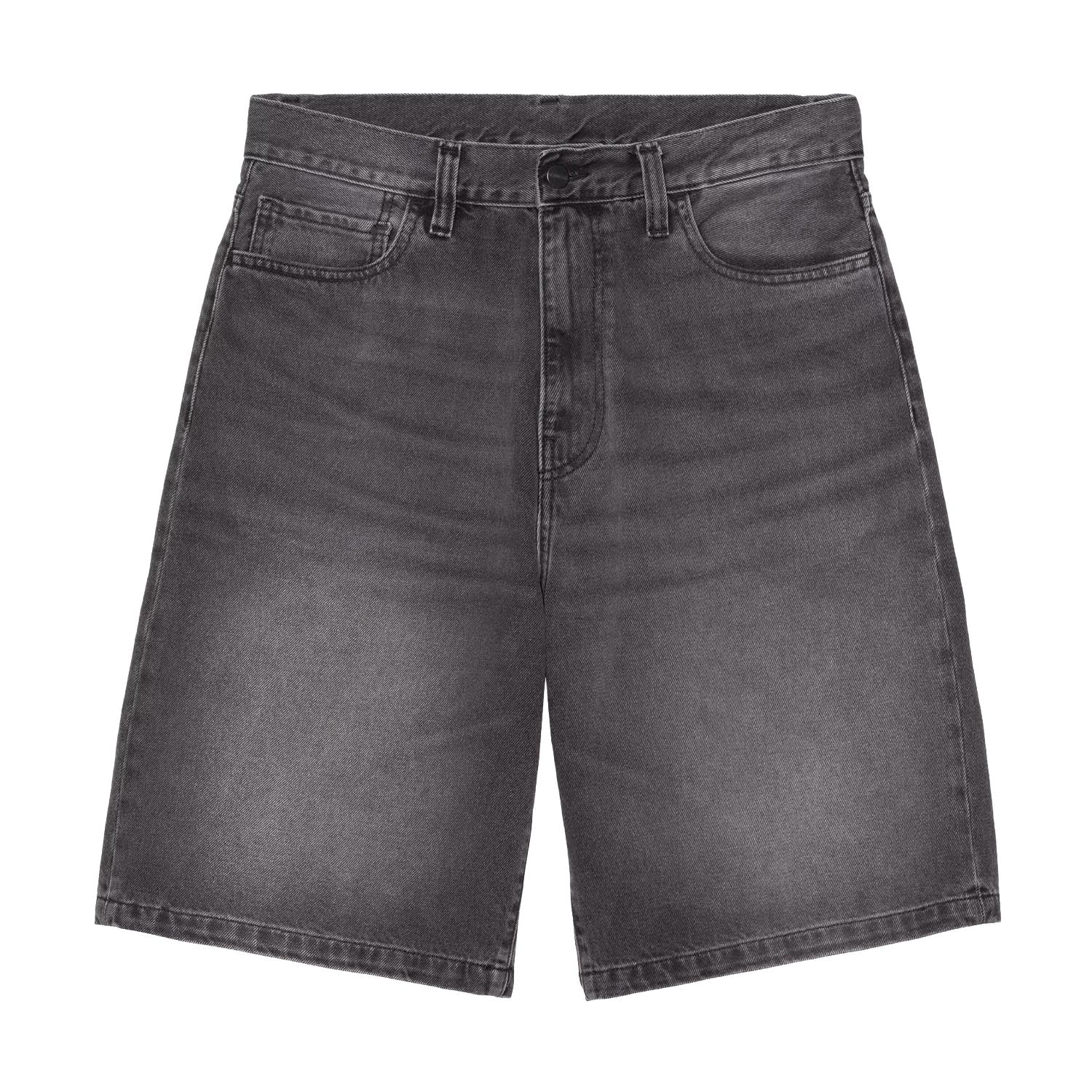 Image of CARHARTT WIP<BR>Landon Denim Shorts Black Worn Bleached