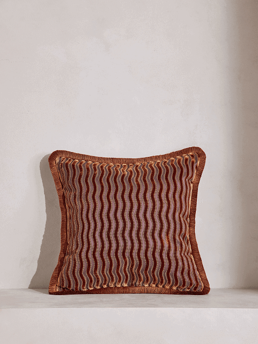 Teuser Square Cushion, Rust