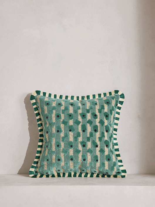 Jeremiah Square Cushion, Aqua