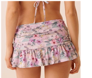 ISLAND BLUSH Ruffled Skirt Bikini Bottom