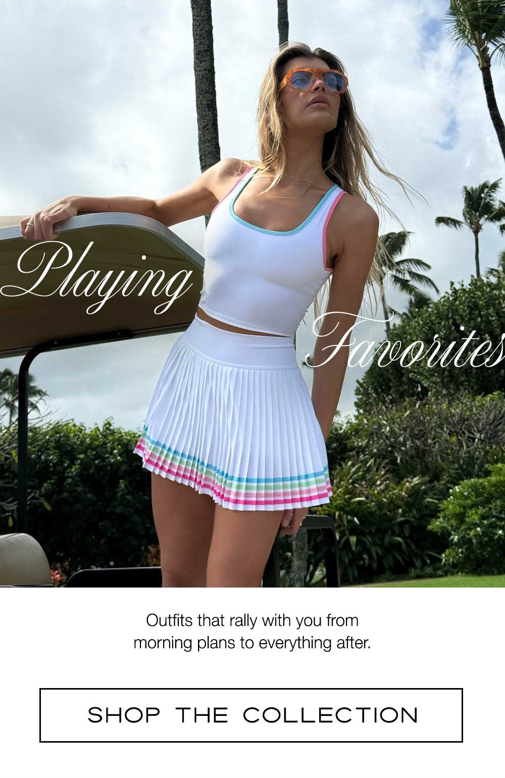 Tennis set in white