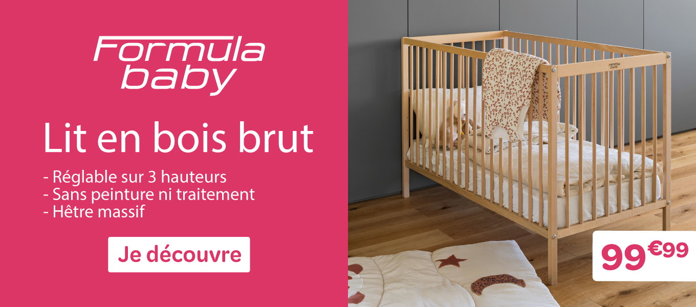 Lit en bois brut