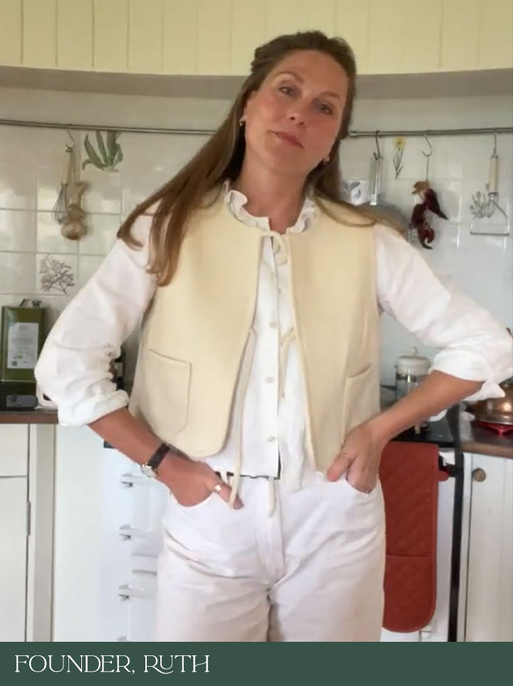 Blakeney Gilet as seen on Founder, Ruth