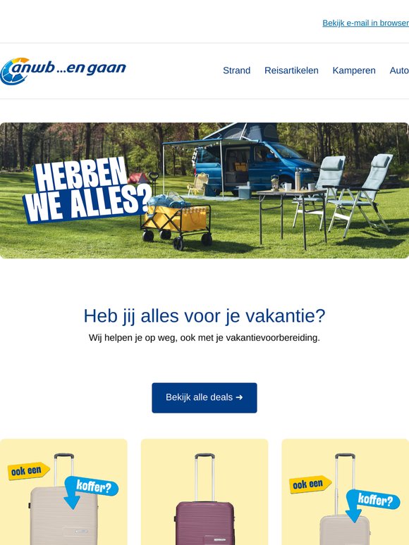 Heb jij alles voor je vakantie? ☀️ANWB helpt je op weg!