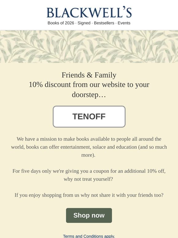 Enjoy an extra discount on books...