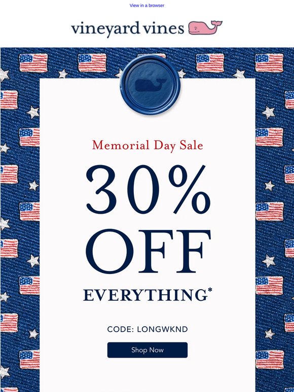 MEMORIAL DAY SALE: 30% OFF EVERYTHING 🇺🇸