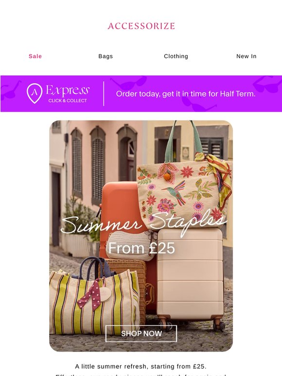 Sun-ready styles from £25