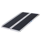 Image of 4' Silver Spring Portable Aluminum Wheelchair Ramp, Single-Fold, Grit-Coat - 600 lb. Capacity