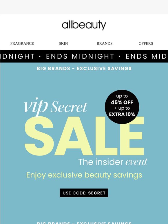 Secret Sale: VIP Savings Ending Soon!