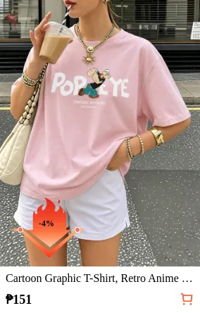 Cartoon Graphic T-Shirt Retro...