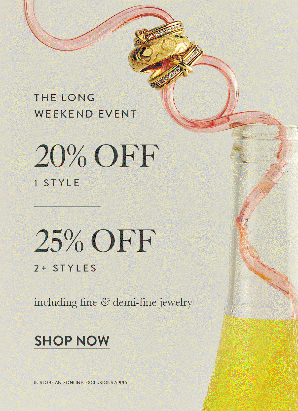 20% off 1 style | 25% off 2+ styles