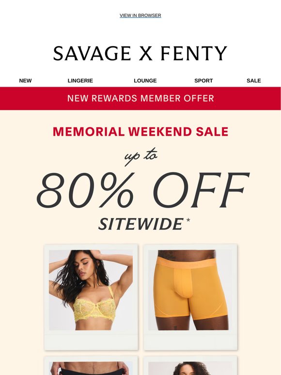 STARTS NOW: Up to 80% Off Sitewide