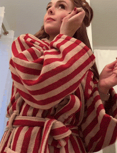 Sandstone Red Pembroke Stripe Cotton Robe
